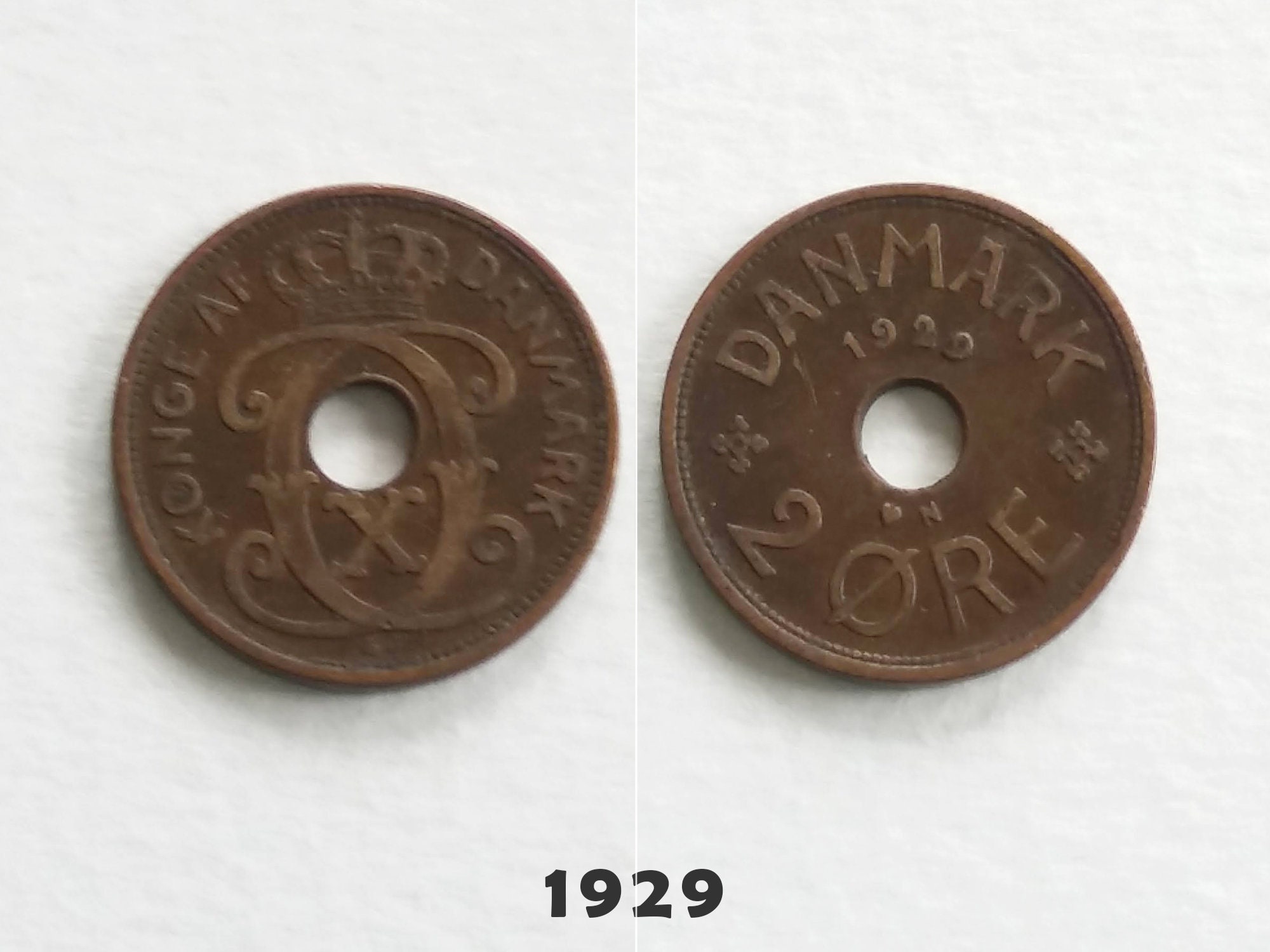 全てのアイテム デンマーク デンマークの - 1927、1928、1929 オーレ 2 コレクション