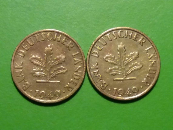 ドイツ 10 ペニヒ、1949 年ドイツ硬貨、ドイツの硬貨、ヴィンテージ