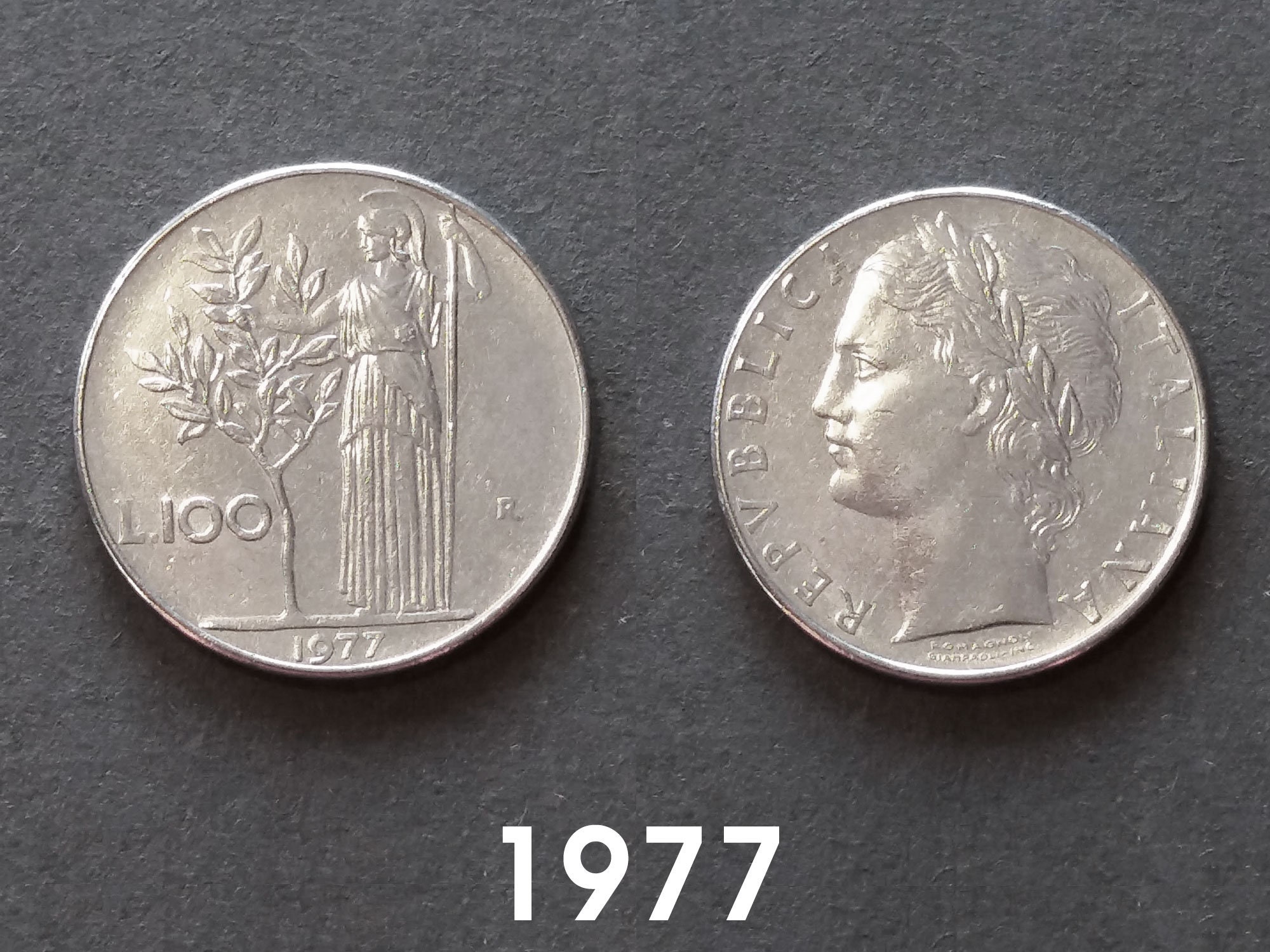 アンティークイタリア100リラ1968年コイン - メルカリ
