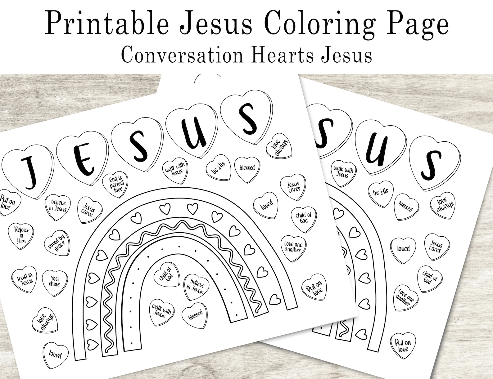 Christian Valentine’s Day Coloring Page, Jesus Valentine's Day, Jesus