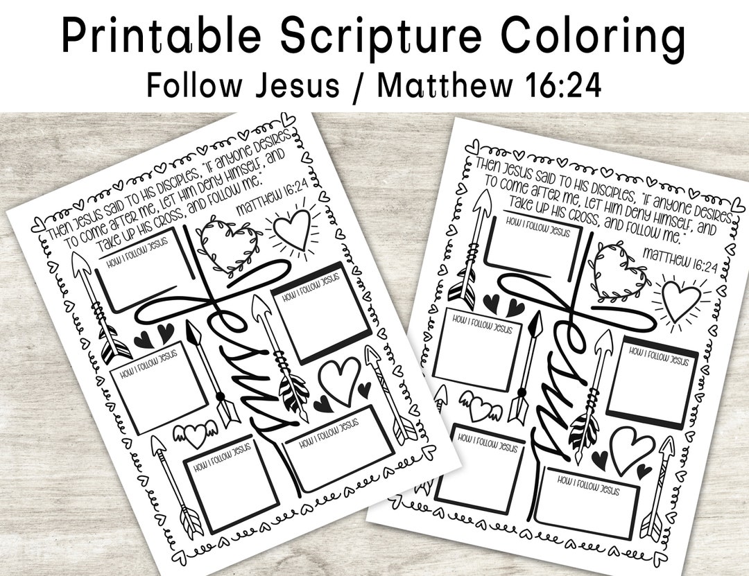 Follow Jesus Coloring Page Printable - Il 1080xN.4748332237 Ev5d