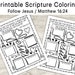Follow Jesus Coloring Page, Printable Bible Coloring Page, Christian ...