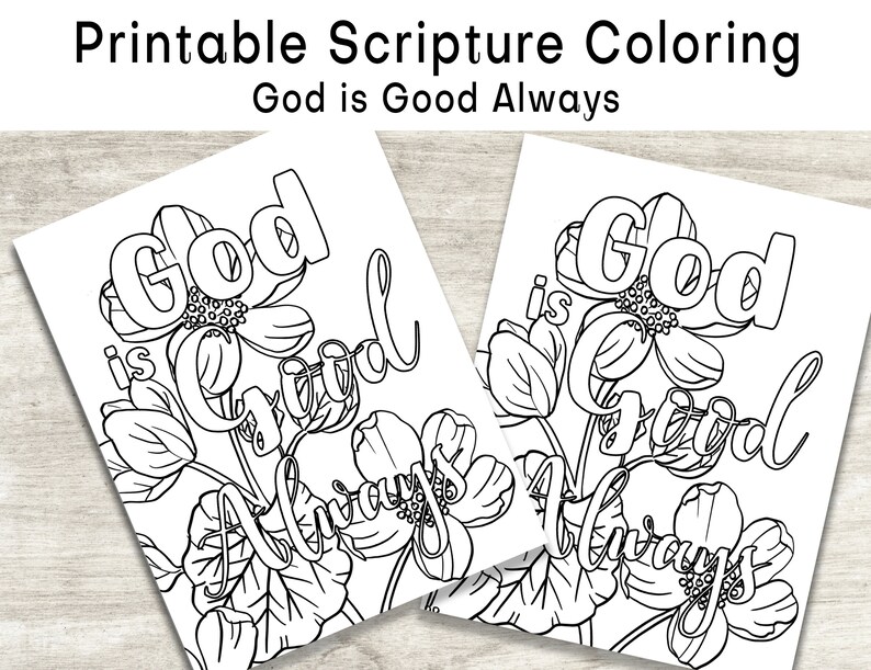 Printable God is Good Coloring Page Scripture Verse Coloring - Etsy