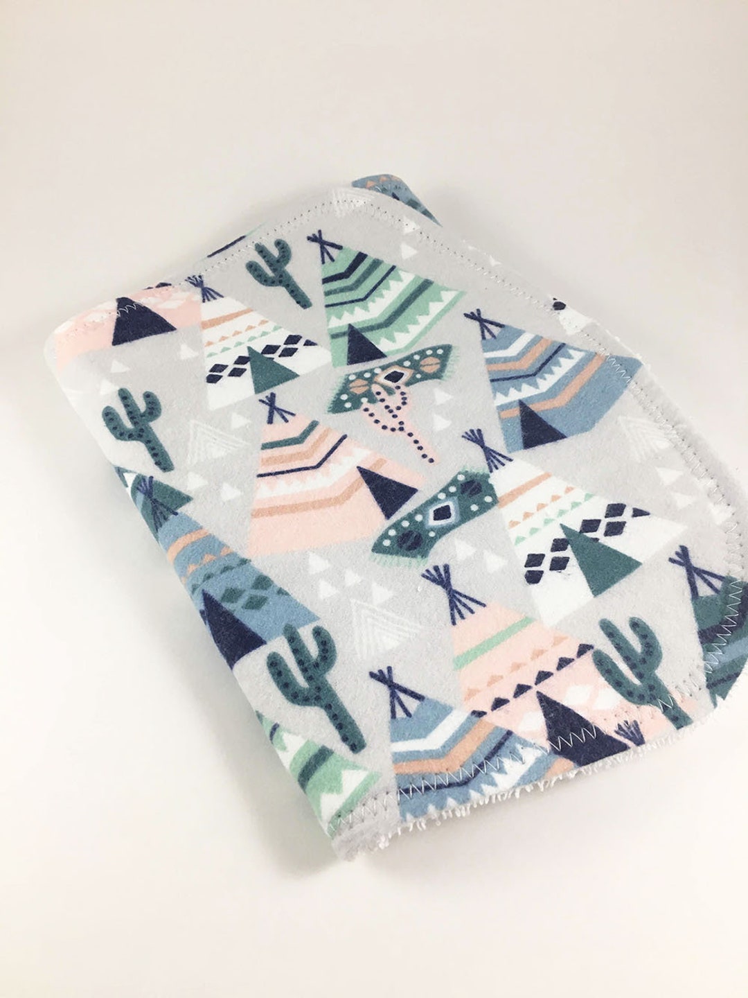 Personalized Desert Teepee Burp Cloth, Burp Cloth, Baby Burp Cloth