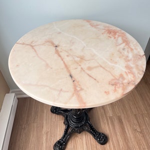 Bistro Table Marble Table; Cast Iron table Base for dining height Dining room table round dine table cafe table bistro cafe table end table
