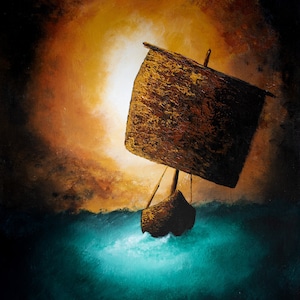 Viking Ship Art Print Viking Art Norse Art multiple sizes, A4, A3
