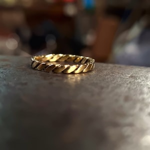 Traditional Viking Style Brass Twisted Ring