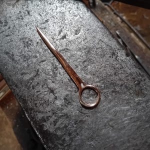 Hand-Forged Bronze Ring Pin Brooch | Viking Style Cloak Pin | Historical Reenactment Accessory | Norse Bronze Shawl Fastener