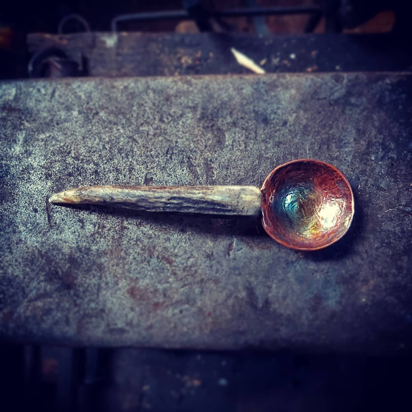 Copper Mermaid Tail Salt Spoon 1/8 Teaspoon Measure Unusual Gift Sara  Westermark 