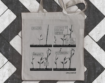 Shopper/tote bag - Stampa Serigrafica Artigianale su 100% cotone natural - Protendersi