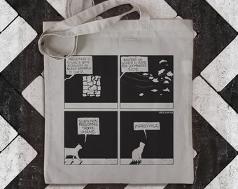 Shopper/tote bag - Stampa Serigrafica Artigianale su 100% cotone natural- Improvvisa