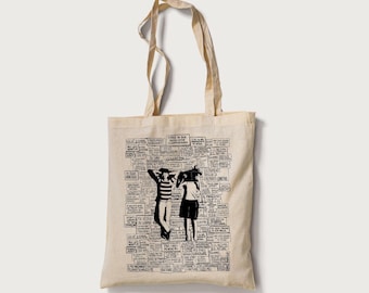 Shopper/tote bag - Serigrafía artesanal sobre algodón 100% natural - Collage