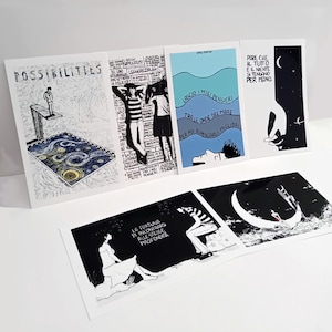 Set di 6 cartoline A6 con vignette Coma Empirico #2