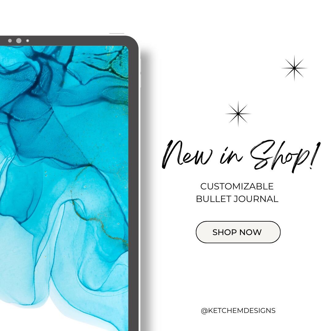 Customizable Digital Bullet Journal, Goodnotes Journal, iPhone Journal ...