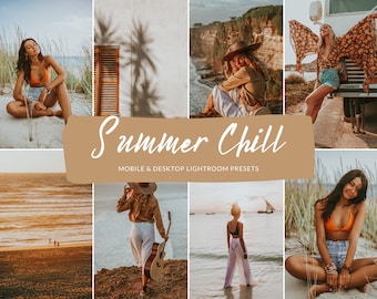 10 Mobile & Desktop CHILL Instagram Creamy Warm Tone Muted 2022 Influencer Summer Tan Lifestyle Lightroom Preset for Blogger Influencers