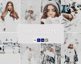 Bright Winter Video LUTs, Cinematic Film Presets (Digital Download)