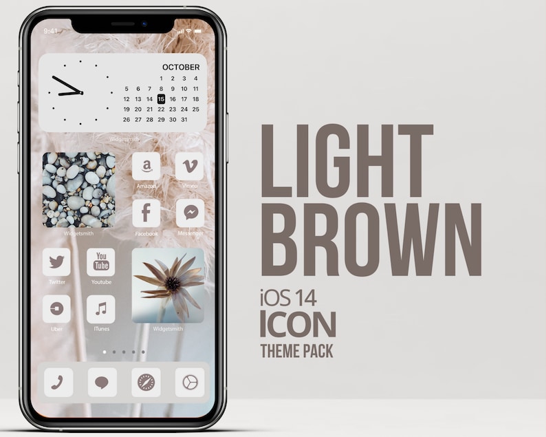 IOS14 App Icons Light Brown Aesthetic Icons Bundle IOS14 image 0