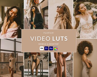 FujiFilm Video LUTs, Cinematic Film Presets (10 .cube Files)