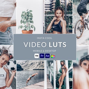 Insta Video LUTs, Cinematic Film Presets (Cube Files, Digital Download