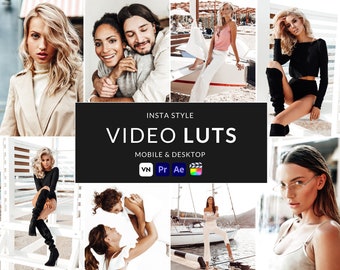 9 Ig Style LUTs Minimal, Adobe Premiere Pro LUTs Pack, Video Editing Luts Final Cut Pro, Video Presets for DaVinci Resolve Vlog