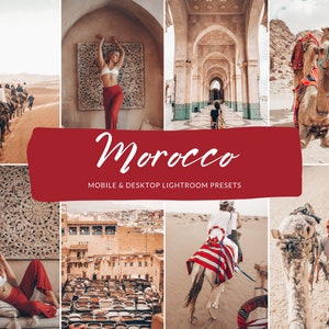 6 Mobile & Desktop Lightroom Presets MOROCCO, Travel Presets, Nature Presets, Concert Presets, Photo presets, Indoor Presets