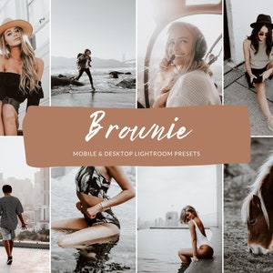 10 Mobile & Desktop Lightroom Presets BROWNIE, Instagram Presets, Boudoir Presets, Concert Presets, Preset, photo presets, Indoor Presets