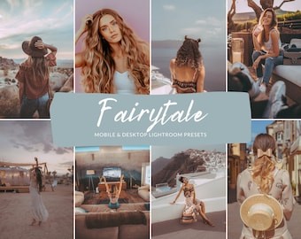 Soft Cinematic Film Lightroom Presets, Beige and Boho, Mobile & Desktop