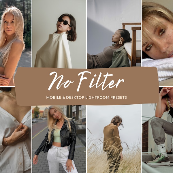 9 Mobile & Desktop Lightroom Presets NO FILTER, Aesthetic Presets, Instagram Presets, Concert Presets, Photo presets, Indoor Presets