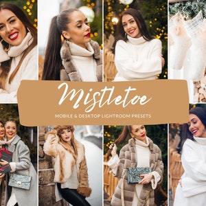 7 Mobile & Desktop Lightroom Presets MISTLETOE, Christmas Presets, Winter Presets, Concert Presets, Photo presets, Indoor Presets