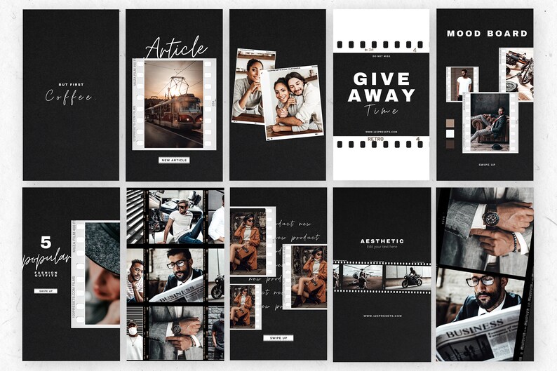 Film Canva Templates Professional for Stylish Movie Social | Etsy