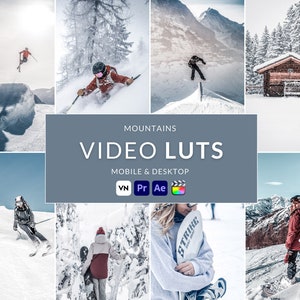 8 Mountains Video LUTs, Final Cut Pro luts, Film luts, Luts Video, Cube luts, Adobe Premiere Pro, Video Presets, Video Editing,VN editor
