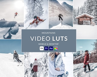 Mountains Video LUTs, Cinematic Film Presets (Digital Download)