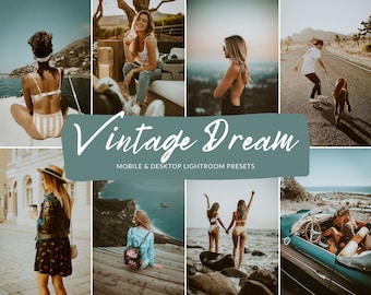 Vintage Dream Lightroom Presets, Mobile & Desktop, Cinematic Film