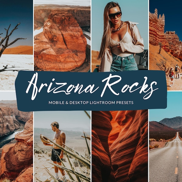 10 Mobile & Desktop Lightroom Presets ARIZONA ROCKS, Travel Presets, Landscape Preset, Concert Presets, Preset, Photo presets, Indoor Preset