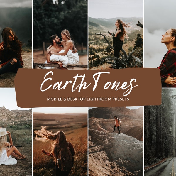 10 Mobile & Desktop Lightroom Presets EARTH TONES, Rustikale Presets, Moody Presets, Konzert Presets, Foto Presets, Indoor Presets