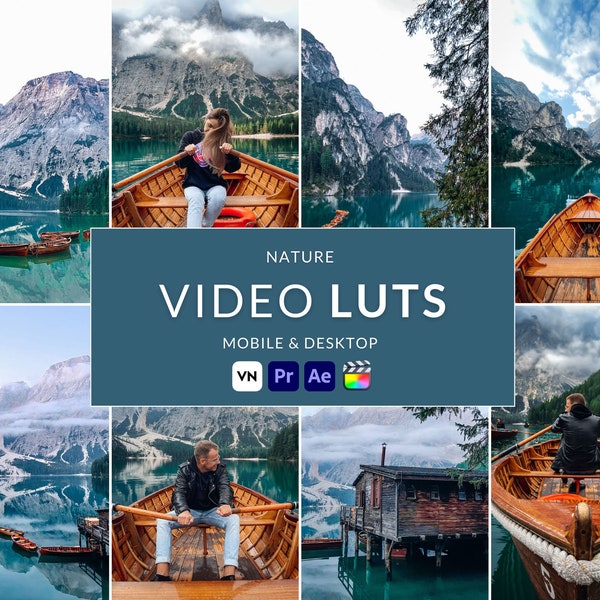 9 Nature Video LUTs, Final Cut Pro luts, Film luts, Luts for Video, Cube luts, Adobe Premiere Pro, Video Presets, Video Editing,VN editor
