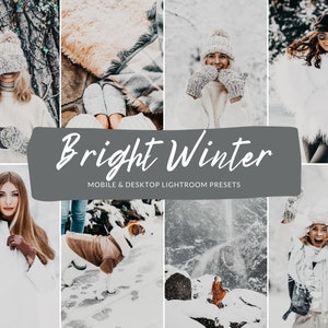14 Mobile & Desktop Lightroom Presets BRIGHT WINTER, Travel Presets, Nature Presets, Concert Presets, Photo presets, Indoor Presets