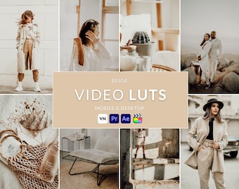 Beige Video LUTs, Cinematic Film Presets (Digital Download)