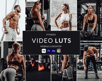 Fitness Video LUTs, Cinematic Presets for Premiere Pro, VN, Final Cut Pro