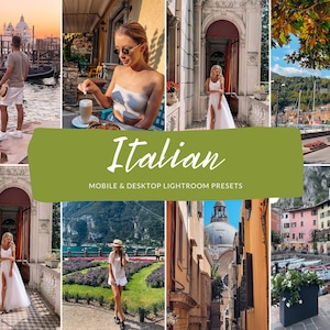 11 Mobile & Desktop Lightroom Presets ITALIAN, Travel Presets, Nature Presets, Concert Presets, Photo presets, Indoor Presets