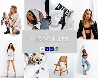 Whites Video LUTs, Cinematic Film Effects (Cube Files)