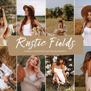 10 Mobile & Desktop Lightroom Presets RUSTIC FIELDS, Beige Presets, Aesthetic Preset, Concert Presets, Preset, Photo presets, Indoor Preset