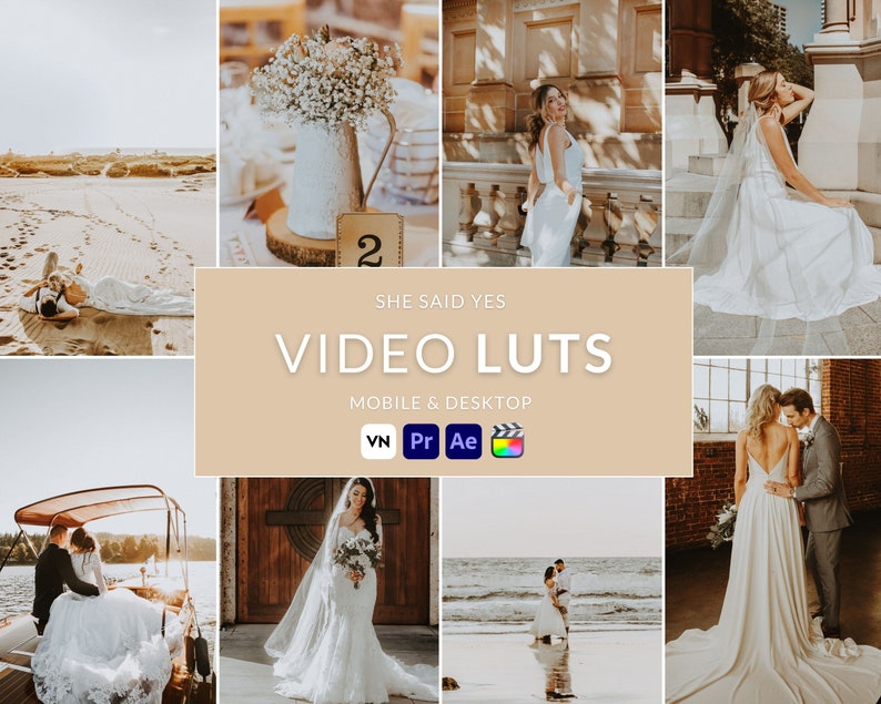 Adobe Premiere Pro, Final Cut Pro, and DaVinci Resolve. Enhance skin tones, create a soft for engagement videos, wedding films, and love stories, Elevate your storytelling. Let your videos express the joy and excitement of saying yes to love.