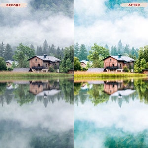 Landscape LUTs Pack. Specifically crafted for Adobe Premiere Pro, Final Cut Pro, and DaVinci Resolve, color grading outdoor footage. Enhance the vibrant greens of lush forests, deepen the blues of serene lakes and skies, golden sunsets.