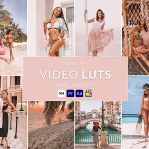 10 Mercury Video LUTs, Final Cut Pro luts, Film luts, Luts for Video, Cube luts, Adobe Premiere Pro, Video Presets, Video Editing,VN editor