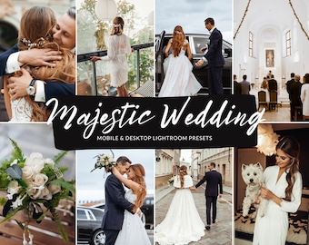 Majestic Wedding Lightroom Presets, Beige Photo Filter (Mobile & Desktop)
