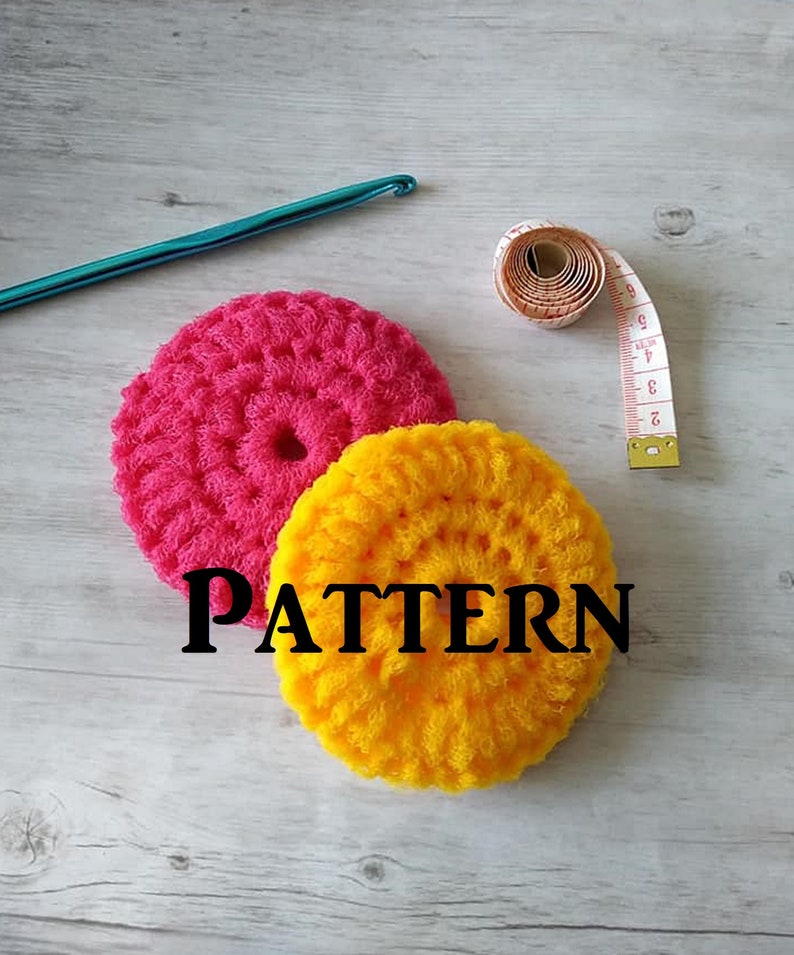 Crochet Pattern Dish Scrubber Nylon Scouring Pads PDF Etsy