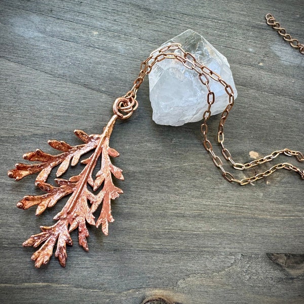 Real Leaf Necklace / Electroformed Copper Leaf / Nature Inspired Necklace / Botanical Jewelry / Plant Lovers Gift