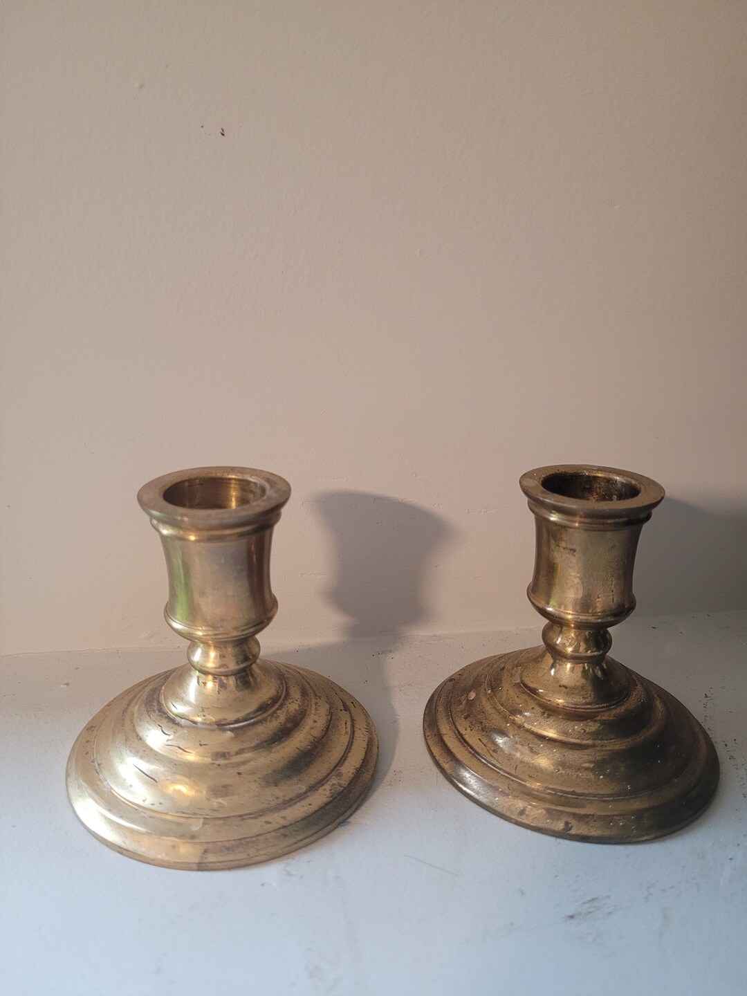Vintage Brass Hallmark Candle Holders Etsy