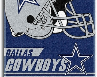 Licensed Dallas Cowboys Football 30X60 Cotton Velour Beach Blanket NFL Dak Win